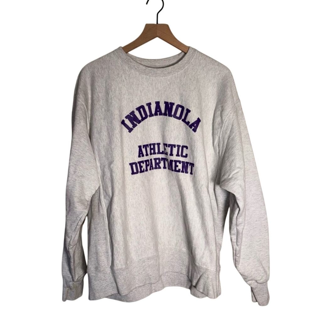 VINTAGE CHAMPION Reverse Weave Indianola Athletic Dept Crewneck Sweatshirt XL
